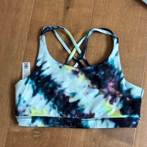Athleta Cross Back Tie Dye Sports Bra XS